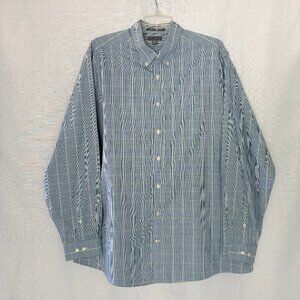 EDDIE BAUER Mens Plaid Wrinkle Resistant Relaxed Fit Shirt